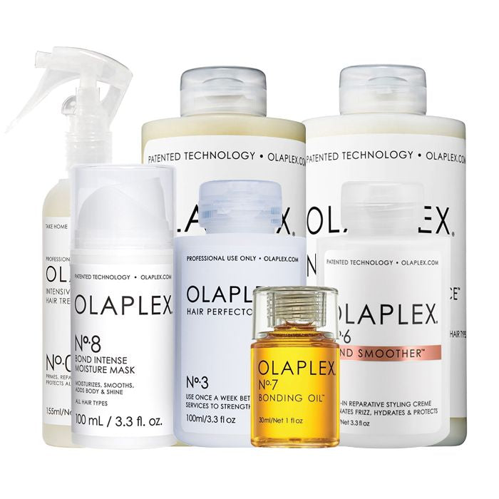 Olaplex Kit Pre-Shampoo + Shampoo + Conditioner + Mask + Trattamento + Olio + Styling